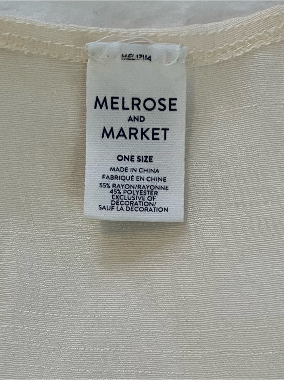 Cream Lace-Trim Open Front Kimono Swimsuit Cover Up, Melrose and Market  OS - Picture 7 of 9